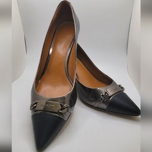 Coach Silver & Black Pumps sz 9